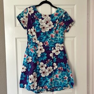 Vintage cotton Hawaiian print dress